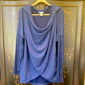 Athleta medium blue Long Sleeve hoodie - never worn